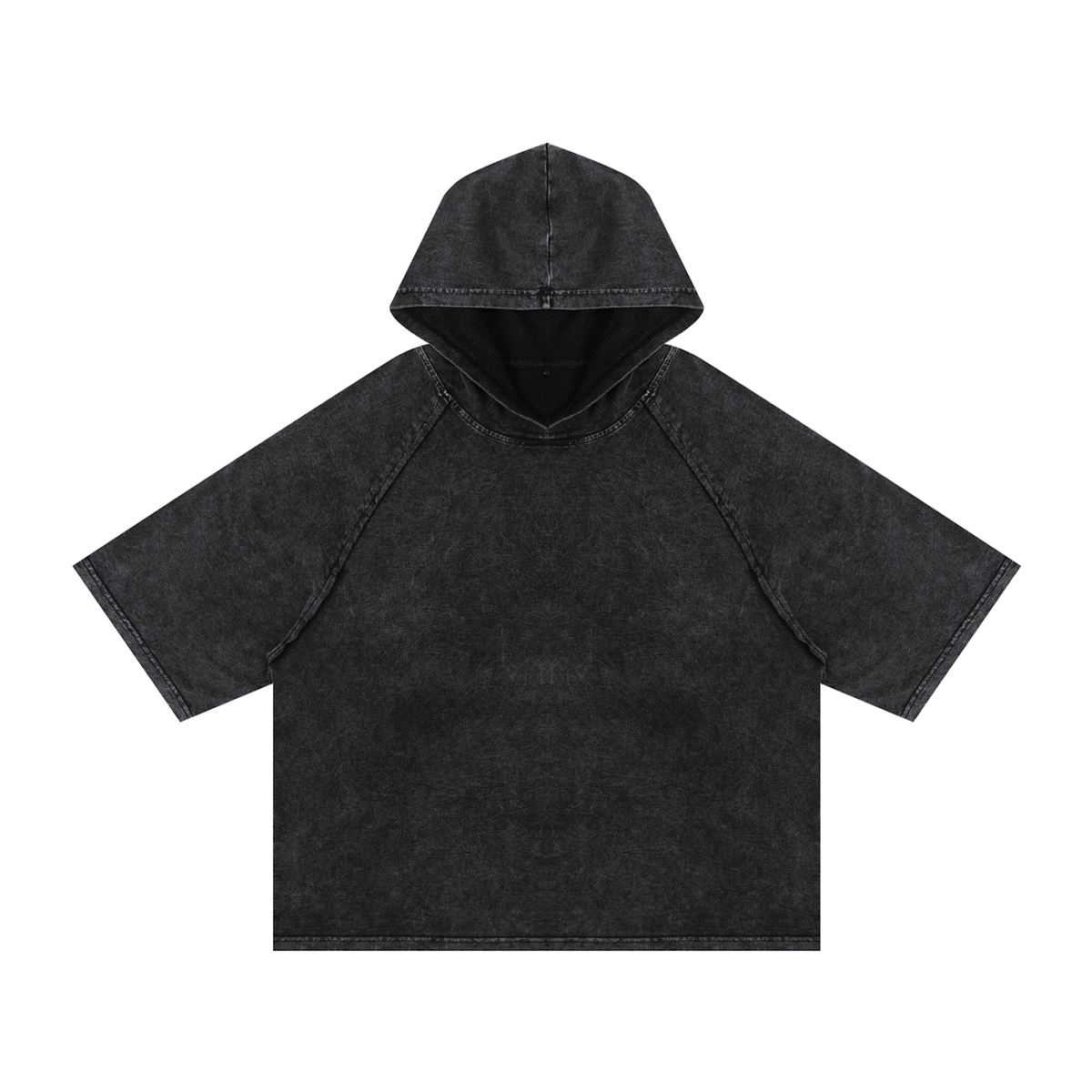 Snow Washed Hooded Boxy T-Shirt